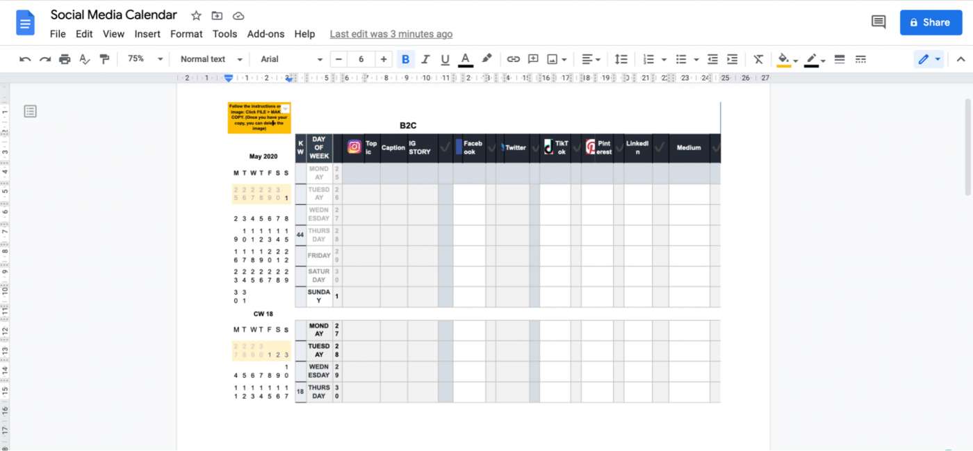 How to Make a Calendar in Google Docs (2023 Guide + Templates)